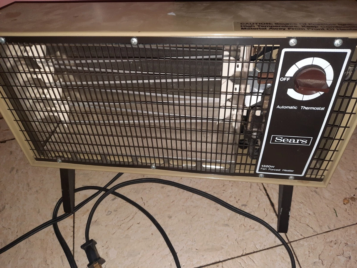 Vintage Sears Electric Heater 1320w model 344.71301 16x4x10in USA | eBay