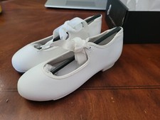 Danz N Motion White Child's Tap Dance Shoe Size 1M NEW