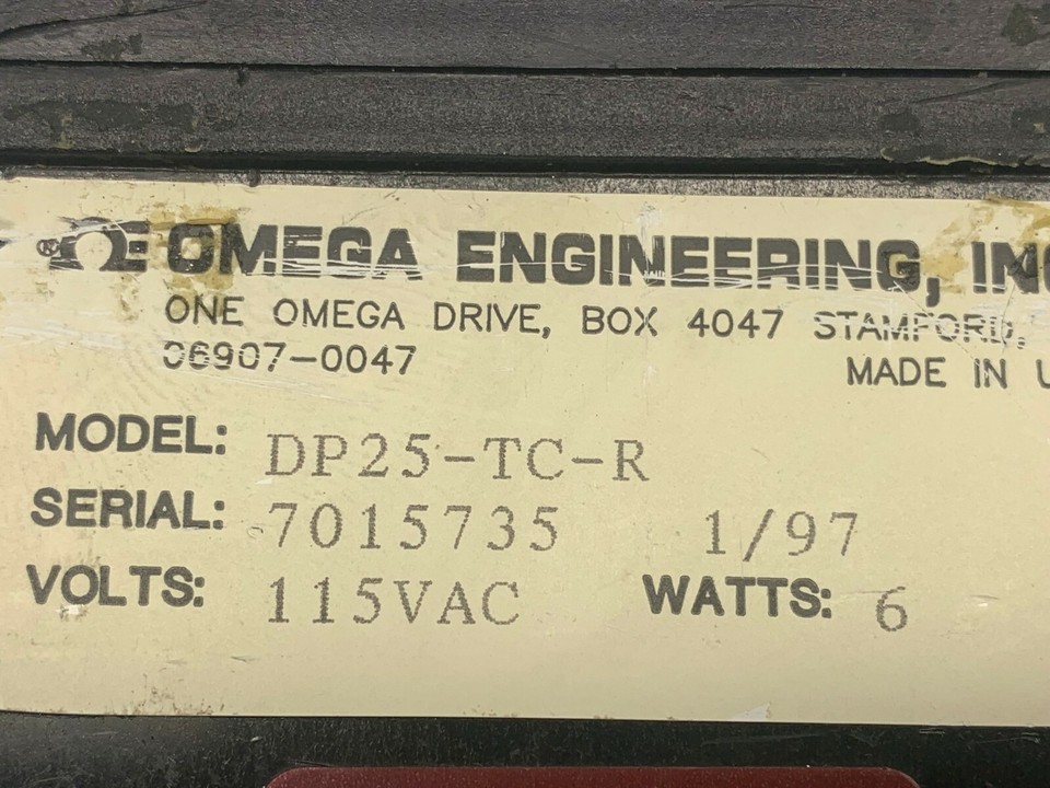 OMEGA DP25-TC-R PROGRAMMABLE DIGITAL THERMOCOUPLE MONITOR DP25TCR | eBay