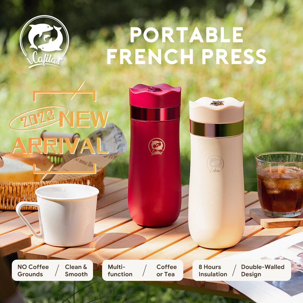 i Cafilas French Coffee Press 320ml Coffee Tea Maker Portable Stainless Steel
Opens in a new window
