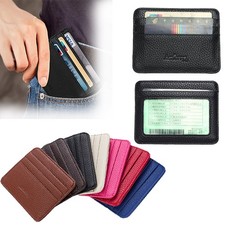 Small Leather Card Case Ultra-thin Card Wallet Credit Card Holder Pocket Purse