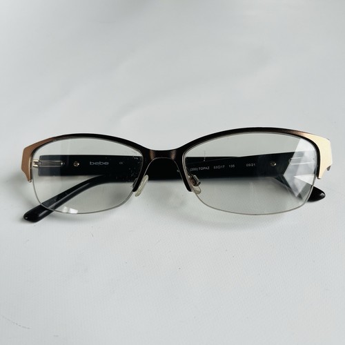 Bebe 5151 Eyeglasses BB5151 TOPAZ 200 Size 53-17-135 Jeweled Leopard FRAMES ONLY - Picture 6 of 15