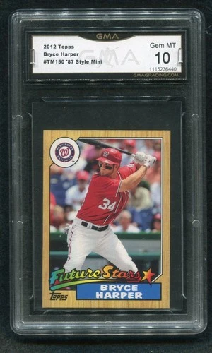 BRYCE HARPER 2012 Topps 1987 Topps Mini RC Rookie #TM150 GMA gem mint 10