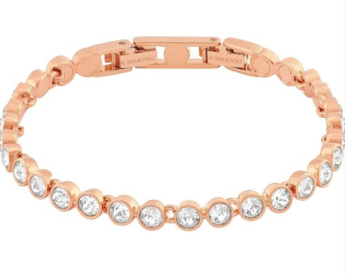 Genuine Swarovski Tennis Bracelet Rose Gold Plated, New, Authentic & Great Value - Picture 4 of 14