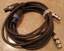 2 Pack 10ft, Speakon to XLR-F, 13AWG - 2C, Professional