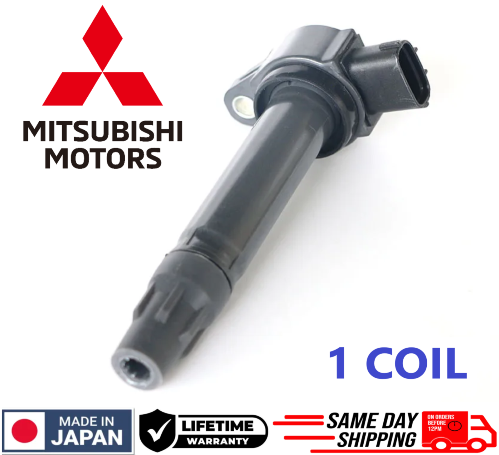 1 OEM Ignition Coil For 1994-2017 Mitsubishi I4 V6, FK0278, GENUINE COIL