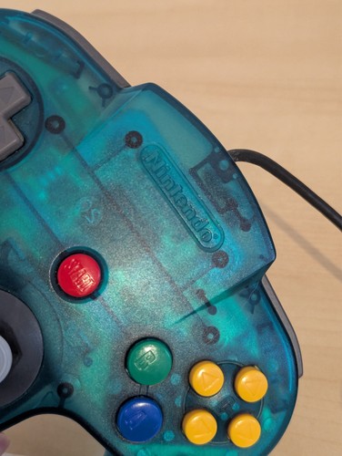 Controller/Pad Ufficiale Clear Atomic/Ice Blue/White N64 Nintendo 64 - Testato! - Foto 5 di 18