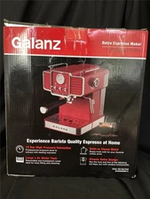 &+ Galanz Retro Espresso Maker Cappuccino and Latte 1350W Red GLEC02RDRE14