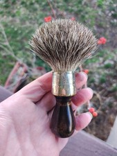 Restored Antique/Vintage Rubber Vulc Shave Brush New 22mm Pure Pure Badger Knot