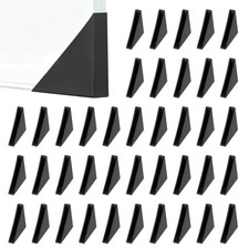 40Pcs 6x35mm Triangle Right Angle Plastic Glass Corner Protector, Black
