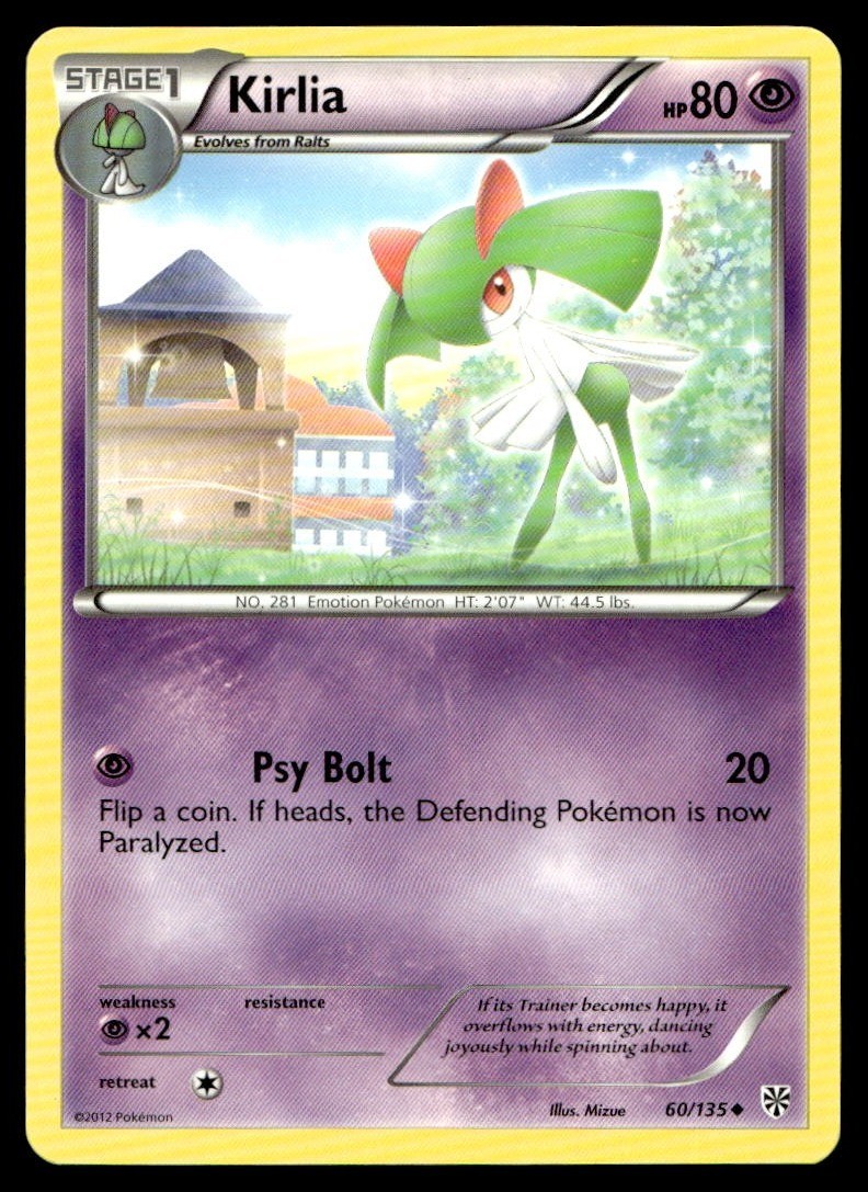 NM Kirlia [Plasma Storm 60/135] Uncommon Pokemon TCG