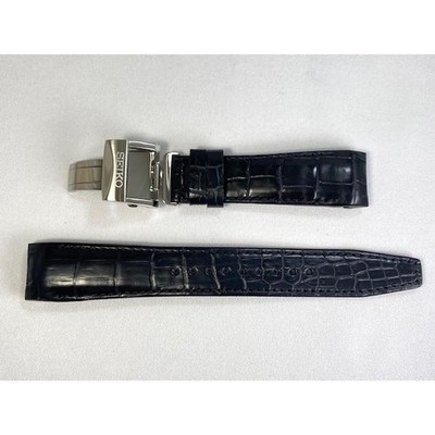 Original SEIKO ASTRON Lederarmband 21 mm schwarz neu R7X10AC 5X Serie (SS Sch...