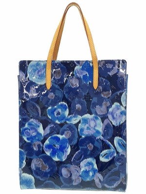 LOUIS VUITTON Monogram Vernis Ikat Flower Catalina NS M90035 Lackleder Blau
