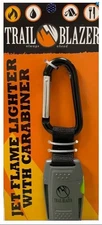 Windproof Jet Flame Torch Lighter Carabiner D Clip Survival Fire BOB