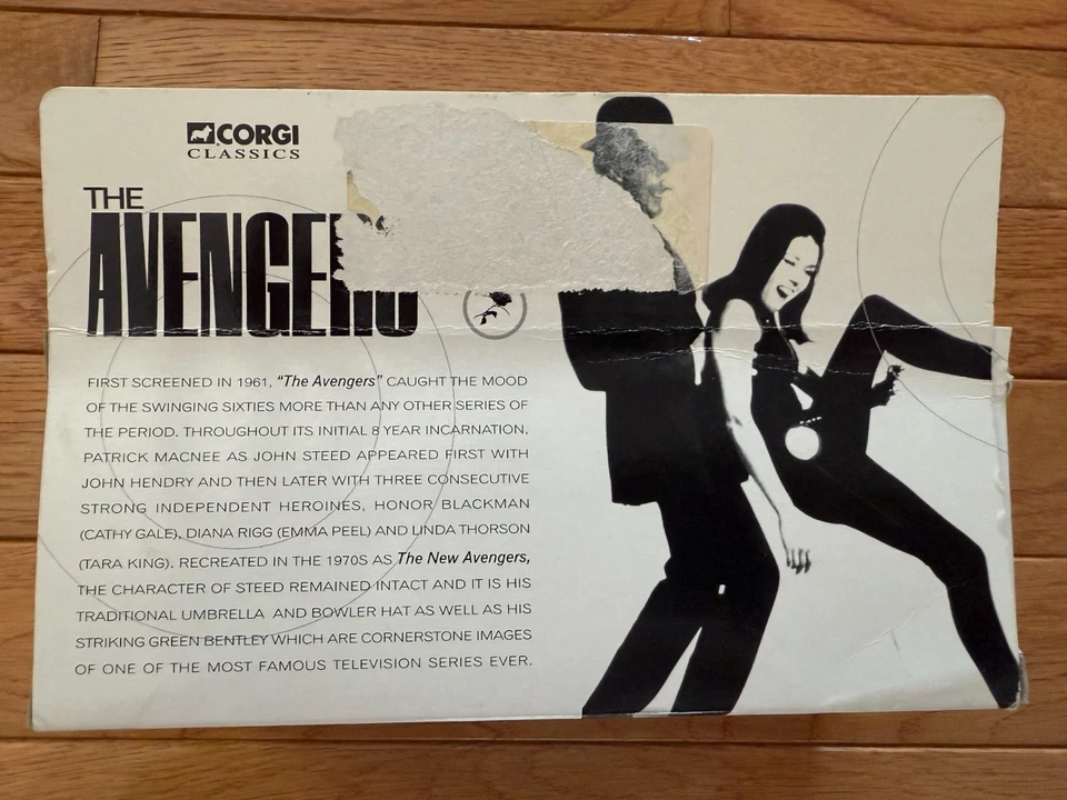 1998 Corgi The Avengers Vintage Bentley 00101 With White Metal Steed Figure - Image 2 of 4