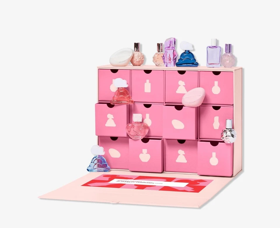 Ariana Grande 12 piezas Juego de Perfumes Biblioteca de Adviento Bóveda de Vacaciones EDICIÓN LIMITADA Foto 2 de 3