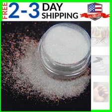 10g 0.2mm Shimmer White Rainbow Nail Glitter Holographic Shining Sugar Nail G...