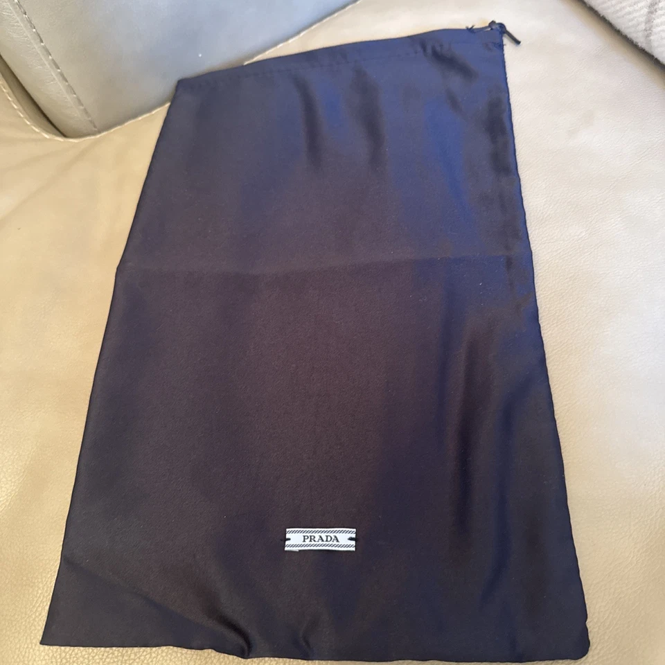 8 1/2 x 14 x 1/2 Prada dustbag drawstring - Image 2 of 4