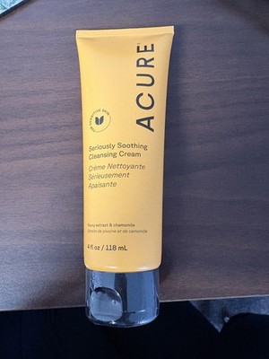 Acure Seriously Soothing Cleansing Cream 4 Fl Oz Sensitive Skin Face Wash Peony