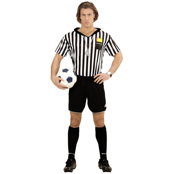 Widmann Milano Schiedsrichter KostüM T-Shirt FußBall Fasching M/L 50-52 De-image