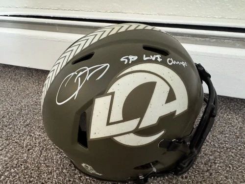 Los Angeles Rams Full Size Authentic Autographed Helmet OBJ