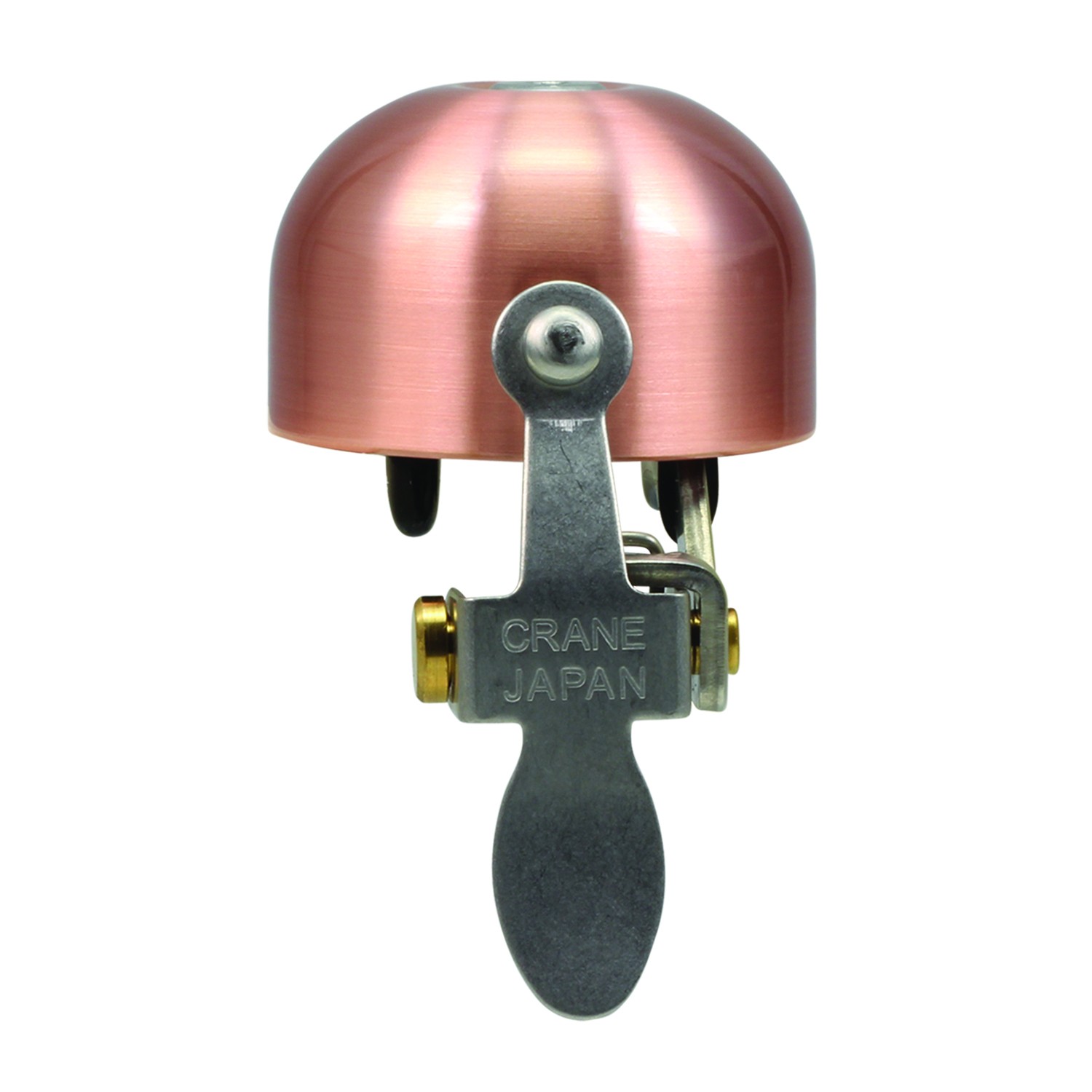 Sonnette E-NE Bell Brushed Copper avec fixation universelle pour guidon de vélo