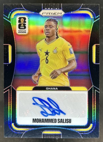 2026 Panini Prizm World Cup Mohammed Salisu Signatures Black Auto #1/1 Ghana