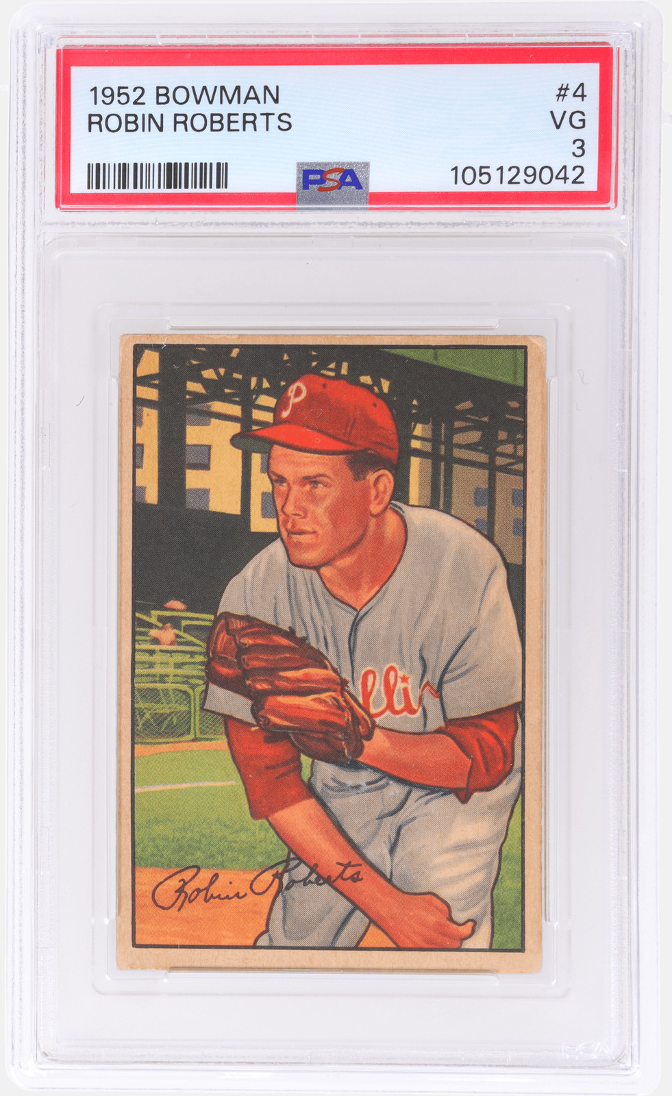 1952 Bowman Robin Roberts #4 PSA 3