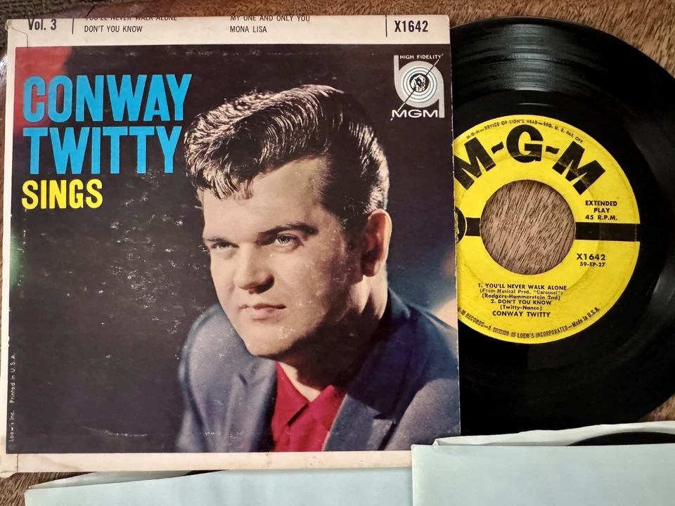 ROCKABILLY 45 Rpm RECORD Lot CONWAY TWITTY Wanda Jackson CRICKETS Elvis - Image 2 of 4
