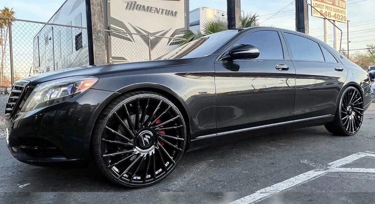 22” LEXANI WRAITH XL GLOSS BLACK WHEELS TIRES S550 C63 S580 GLE A7 