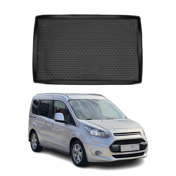 Kofferraummatte Kofferraumwanne FüR Ford Tourneo 2013-2026 Gummi TPE Schwarz-image
