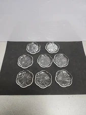 8  Early American Master Salt Cellars Dip Flower Petal Pattern