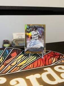 PJ Morlando 2025 Bowman Chrome 1st Gold Lava Refractor Auto #CPA-PM /50