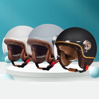 Jethelm Rollerhelm Sturzhelm Schwarz, Grau Motorradhelm Durchschnittsgröße
