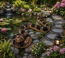 Garden Realistic Big Rubber Snake Lifelike Scary Prank Toy Joke Party Prop