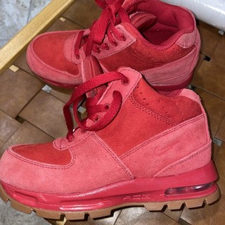 Nike Air Max Goadome ACG Boots Hiking Red Suede Boys (2Y) Barely Worn