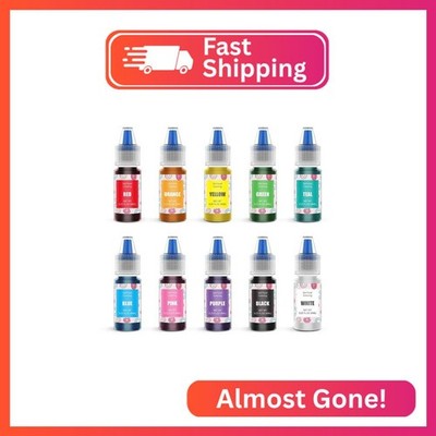 Food Coloring Gel Cake Decorating Set - Jelife 10 Colors Gel Based Edible Food C