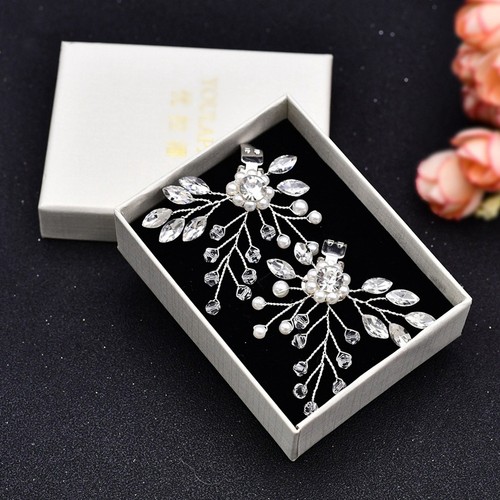  Rhinestone Bow Knots Shoes Buckle Decors Rhinestones Pearls Clips - Zdjęcie 4 z 14