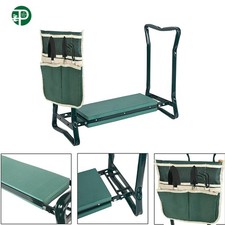 Folding Garden Kneeler Kneeling Bench Stool Soft Cushion Seat Pad & Tool Pouch