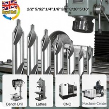 7Pcs HSS Center Drill Bits Set 60-Degree Countersink Tool 1/2-5/16 For Lathe Mil