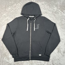 Marine Layer Hoodie Mens XL Gray Full Zip Lightweight Modal Stretch Made In USA