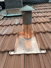 Custom Copper Pipe Flashing & Adapter Cap 6” For Clay Tile Roof