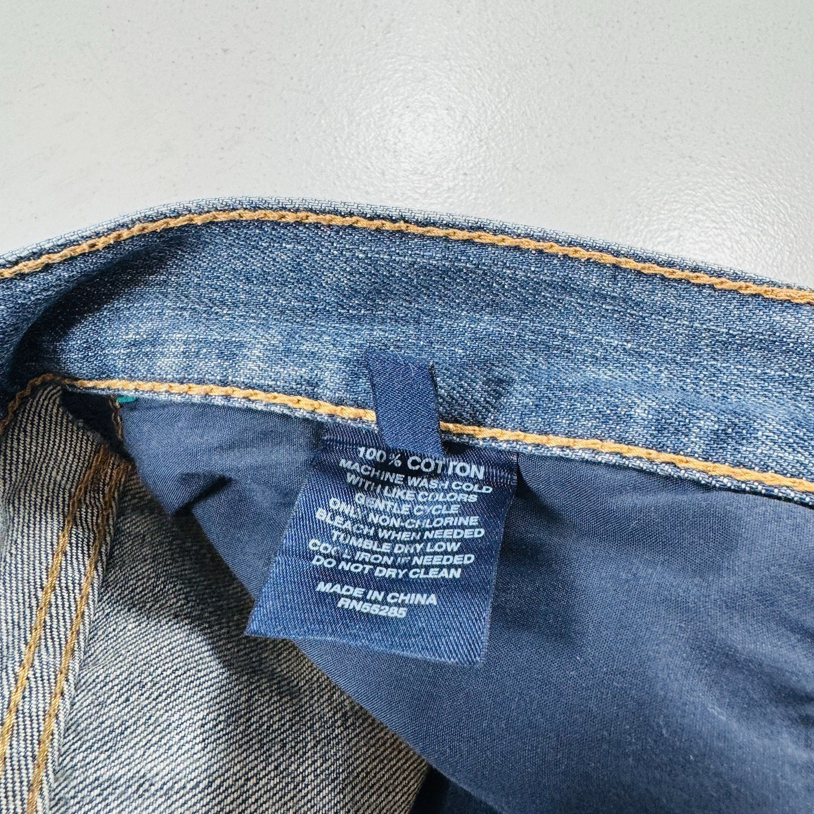 Express Jeans Button Fly Straight Light Wash Dist… - image 5