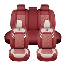 Martha Rot PU Leder Luxus Autositzbezüge Auto für Peugeot 5-seats