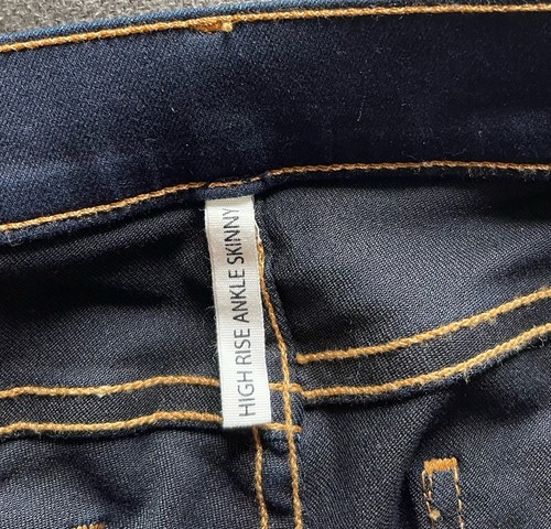 Rag and Bone women's dark wash jeans size 27 high rise ankle skinny Bedford - Picture 2 of 5