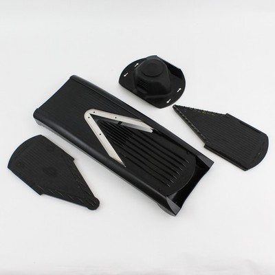 Chef's Envy Master Cut 2 Mandoline Gemüseschneider Slicer Schwarz 5-tlg