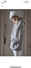 Free People Encrusted Hoodie Size X-Large Grey Sweatshirt