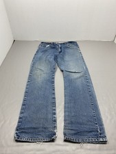 Levis 517 Jeans Mens 33x32 Blue Medium Wash Bootcut Slim Distressed Denim Pants