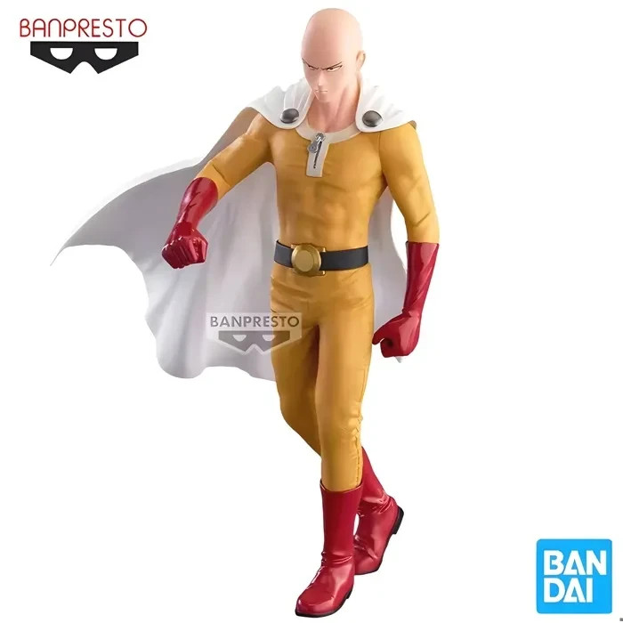Statue Saitama Grandista One Punch Man de Banpresto en PVC premium avec finitions haute fidélité