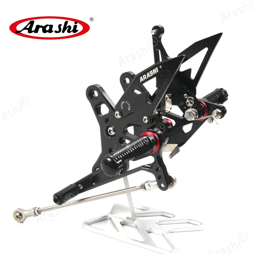 Reposapiés ajustables negro para Suzuki SV650 SV650S SV650X ABS 2016-2023 Foto 3 de 4